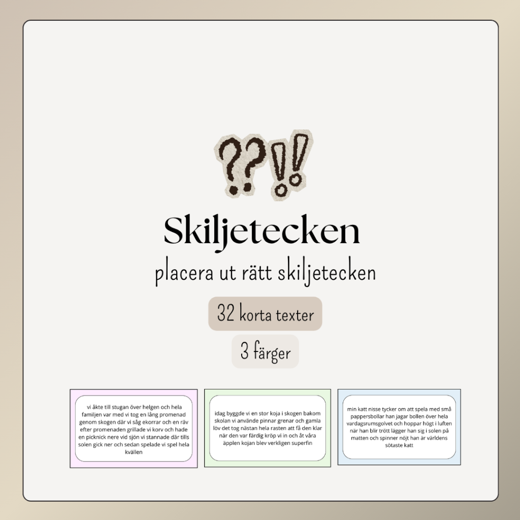 Skiljetecken – placera ut rätt!