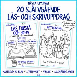 Jag är klar! Nästa uppdrag! – Läs, förstå och skriv | 20 självgående svenskauppgifter