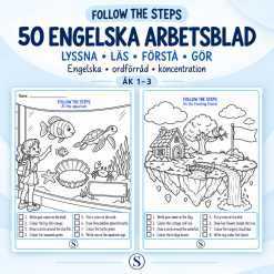Follow the Steps – Engelska 1–3 | 50 arbetsblad