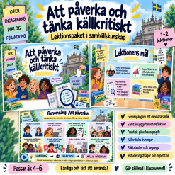 Påverka och tänka källkritiskt – 1–2 lektioner i samhällskunskap