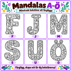 Mandalas- Alfabetet 3 olika