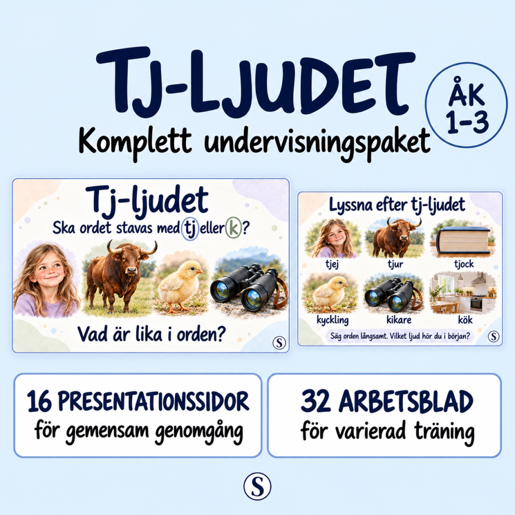 Tj-ljudet – komplett undervisningspaket med presentation och 32 arbetsblad