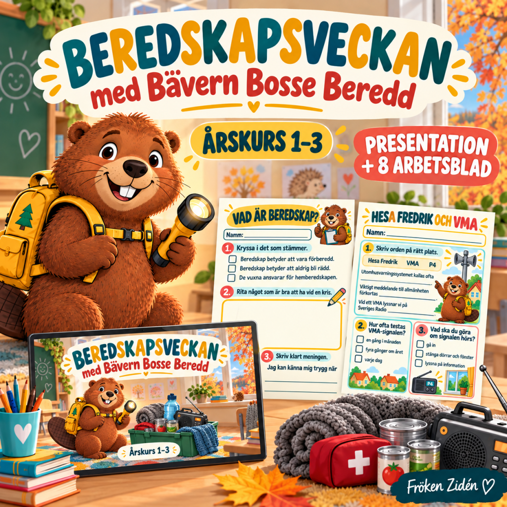 Beredskapsveckan med Bävern Bosse Beredd – årskurs 1–3 🦫