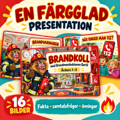 Brandkoll med Brandmansbabianen Bertil – brandsäkerhet för åk 1–3 🔥🚒