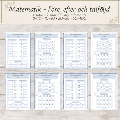 Matematik • Före, efter & talföljd • 4 talområde • 0–100
