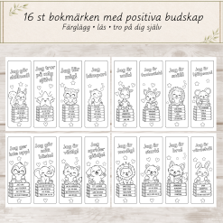 Bokmärken med peppande budskap
