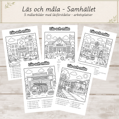 Samhället- Läs och måla- Läsförståelse