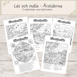 Årstider- Läs och måla- Läsförståelse