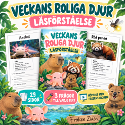 Veckans roliga djur – läsförståelse 🦓 🦒