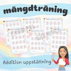 Mängdträning uppställning addition