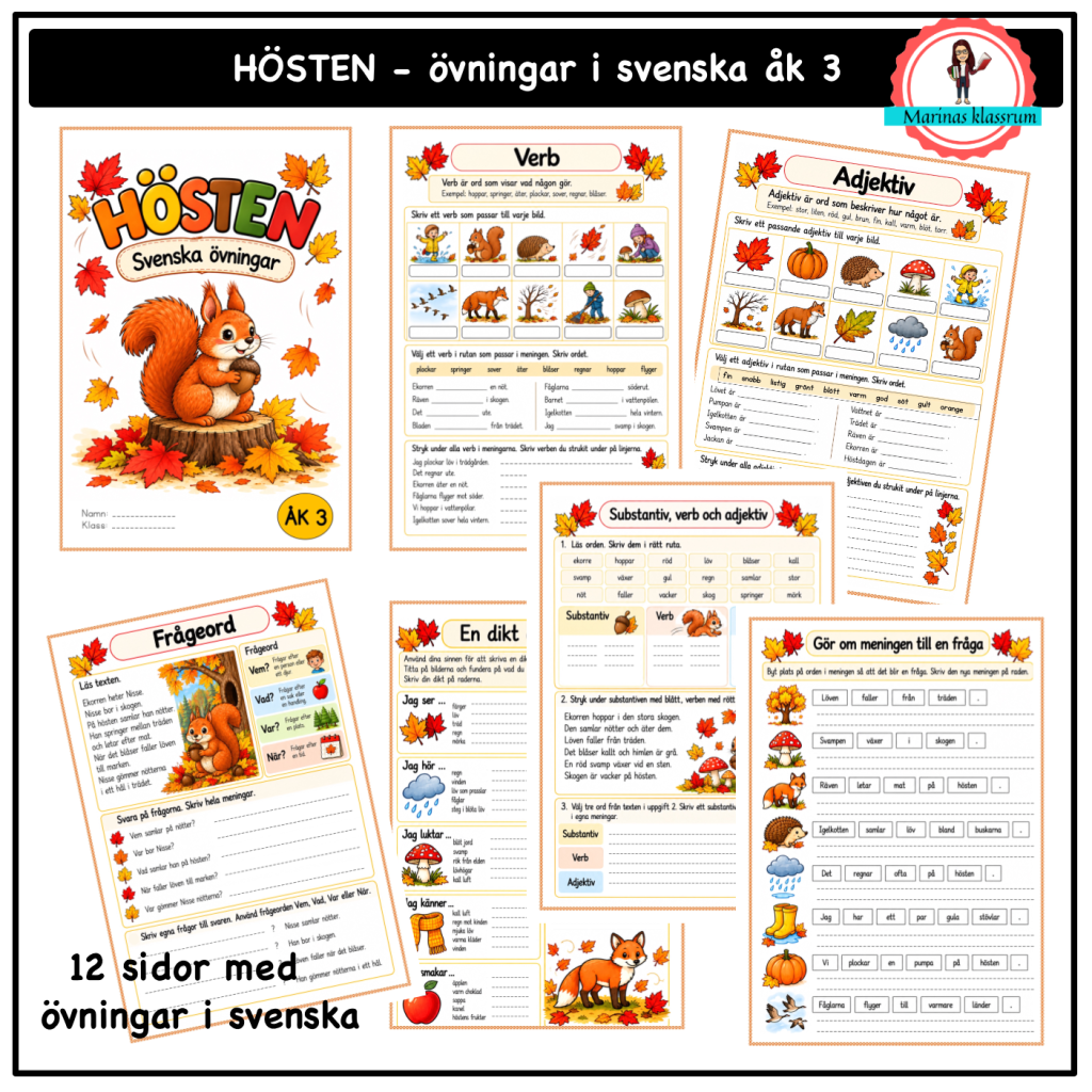 HÖSTEN övningar i svenska åk 3