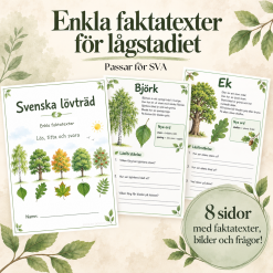 Enkla faktatexter om svenska lövträd