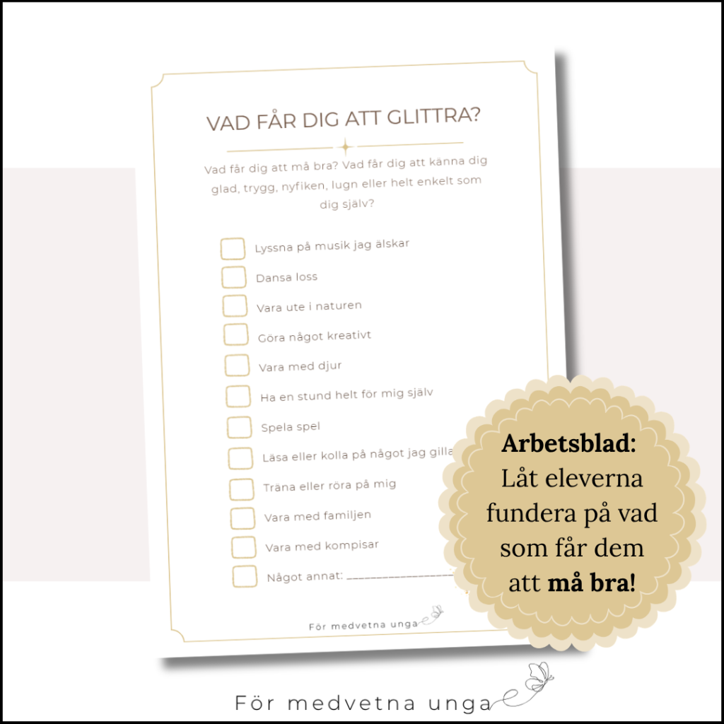 Arbetsblad: Vad får dig att Glittra?