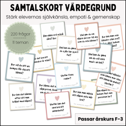 Samtalskort för lågstadiet – 11 teman för värdegrundsarbete
