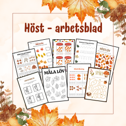 Höstiga arbetsblad – Matematik, finmotorik & tematiskt lärande
