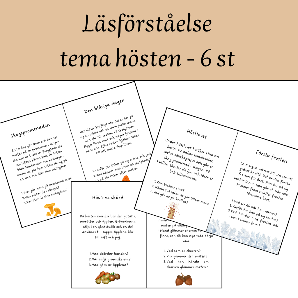 Läsförståelse, tema höst