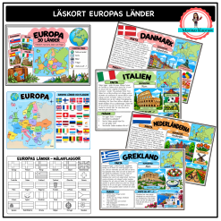 Läskort Europas länder