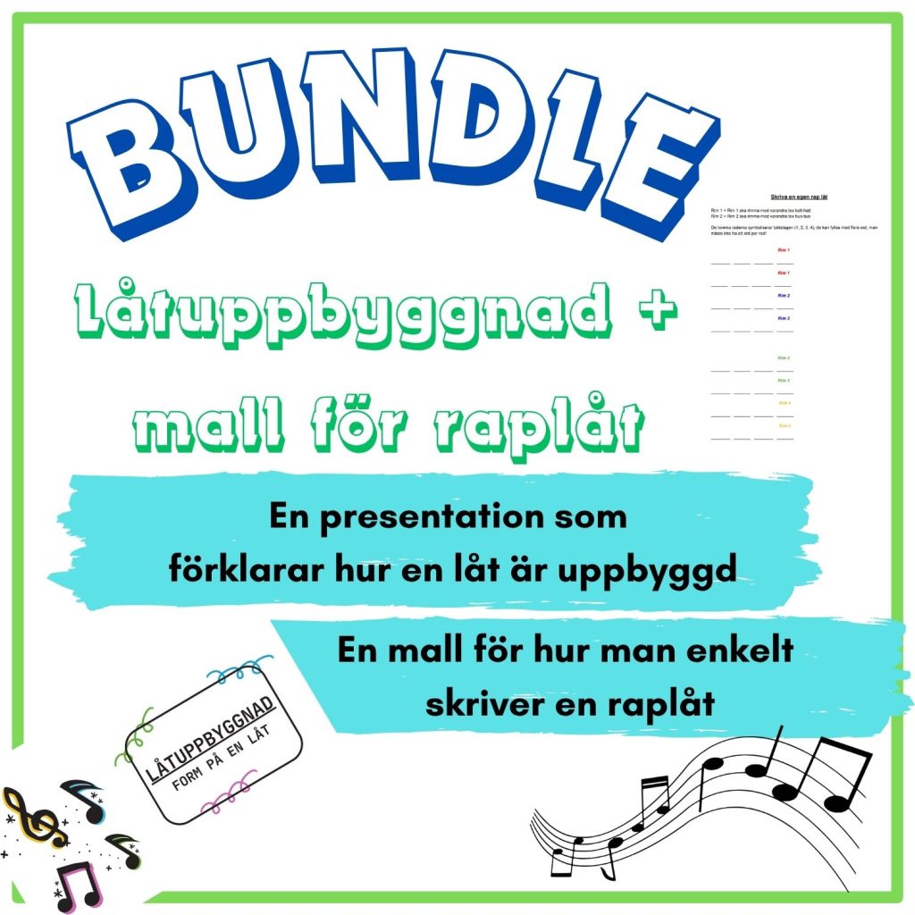 BUNDLE – Låtuppbyggnad + mall för att skriva raplåt