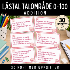 Lästal med addition inom talområdet 0-100