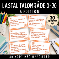 Lästal med addition inom talområdet 0-20