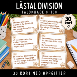 Lästal med division inom talområdet 0–100