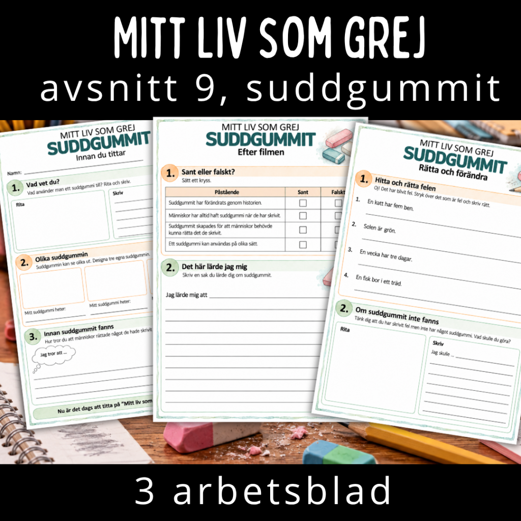 Mitt liv som grej, avsnitt 9, suddgummit