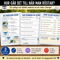 Så röstar man. 3 arbetsblad om valet