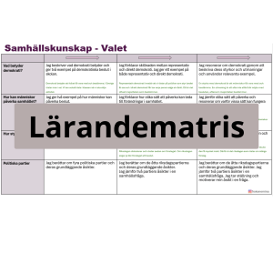 Lärandematris - Valet