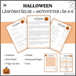 Halloween – Faktatext & arbetsuppgifter | Åk 4–6