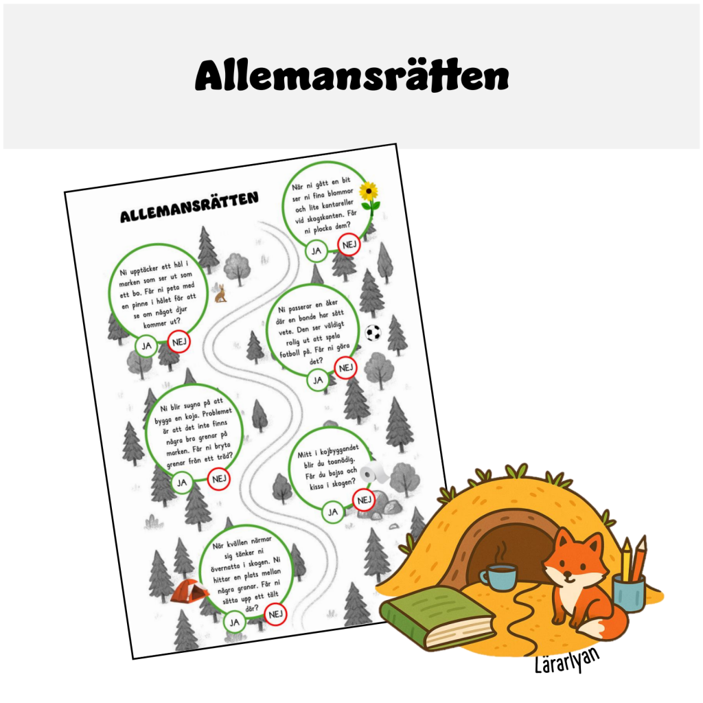Arbetsblad om allemansrätten