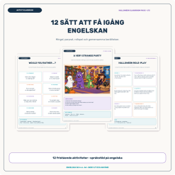 Halloween Classroom Pack – 12 muntliga engelskaktiviteter för åk 4–6