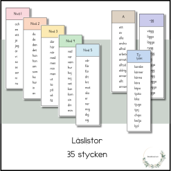 Läslistor - 35 stycken