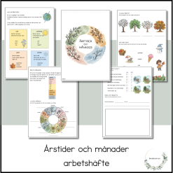 Årstider och månader - arbetshäfte