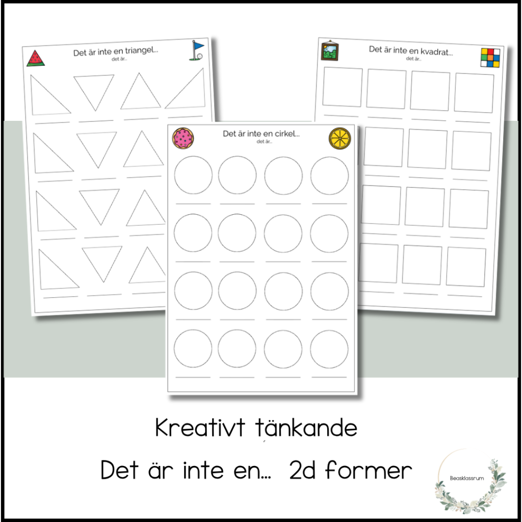 Det är inte en.. kreativt tänkande 2d-former