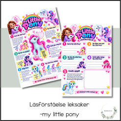 Läsförståelse leksaker - my little pony