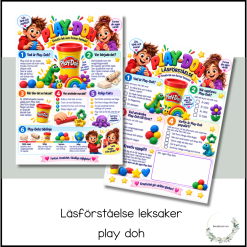 Läsförståelse leksaker - play doh