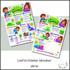 Läsförståelse leksaker - slime
