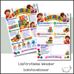 Läsförståelse leksaker - klossar