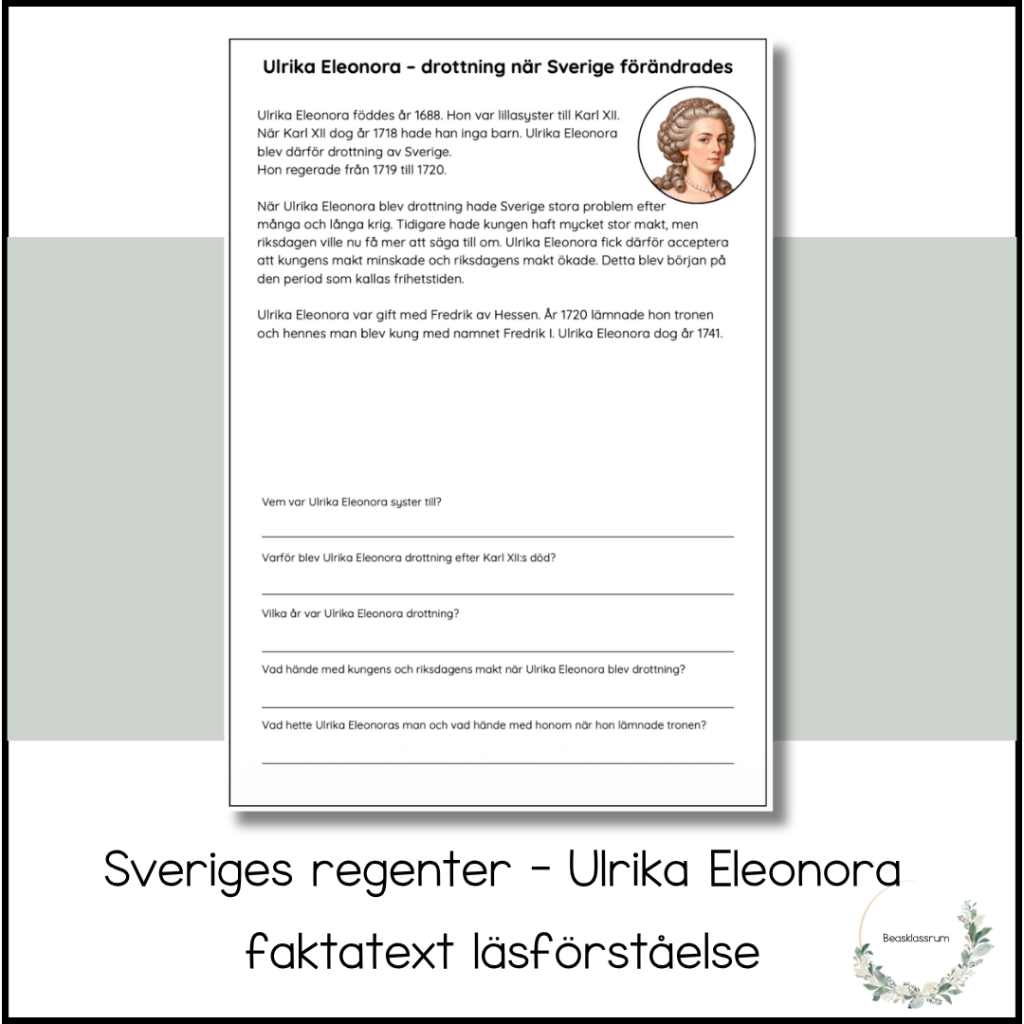 Sveriges regenter – Ulrika Eleonora