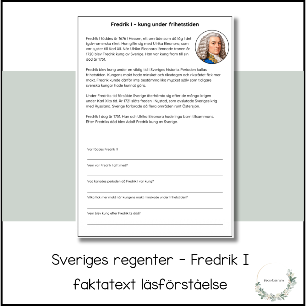 Sveriges regenter – Fredrik I
