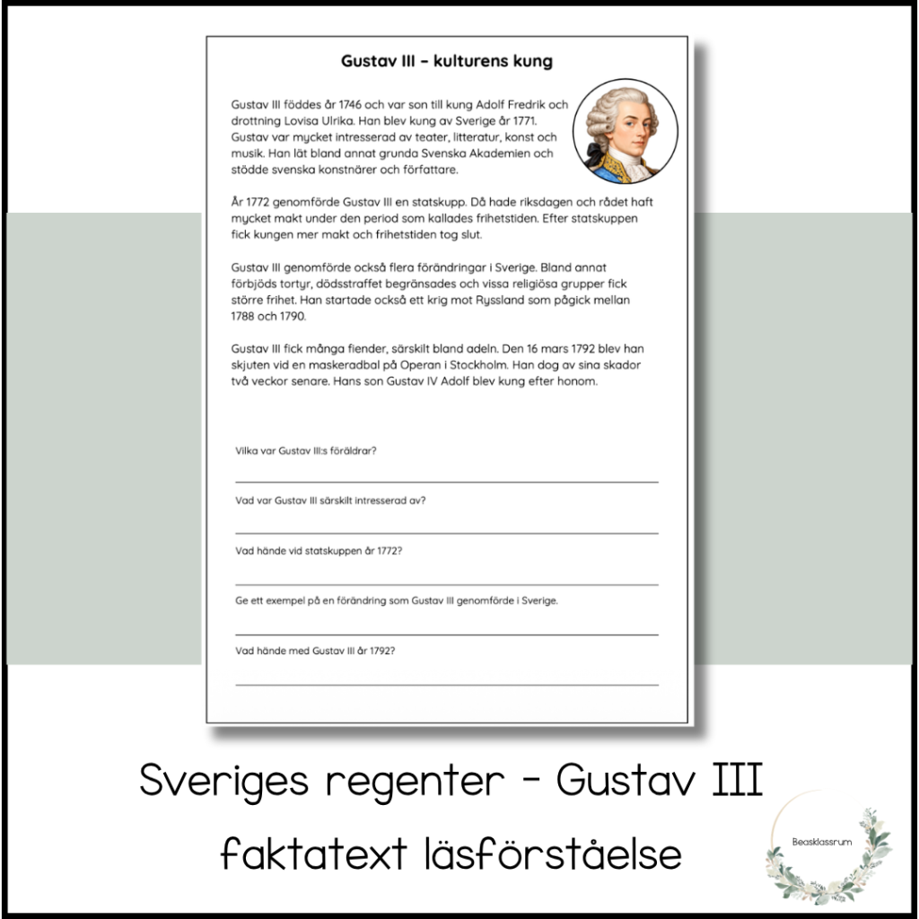 Sveriges regenter – Gustav III