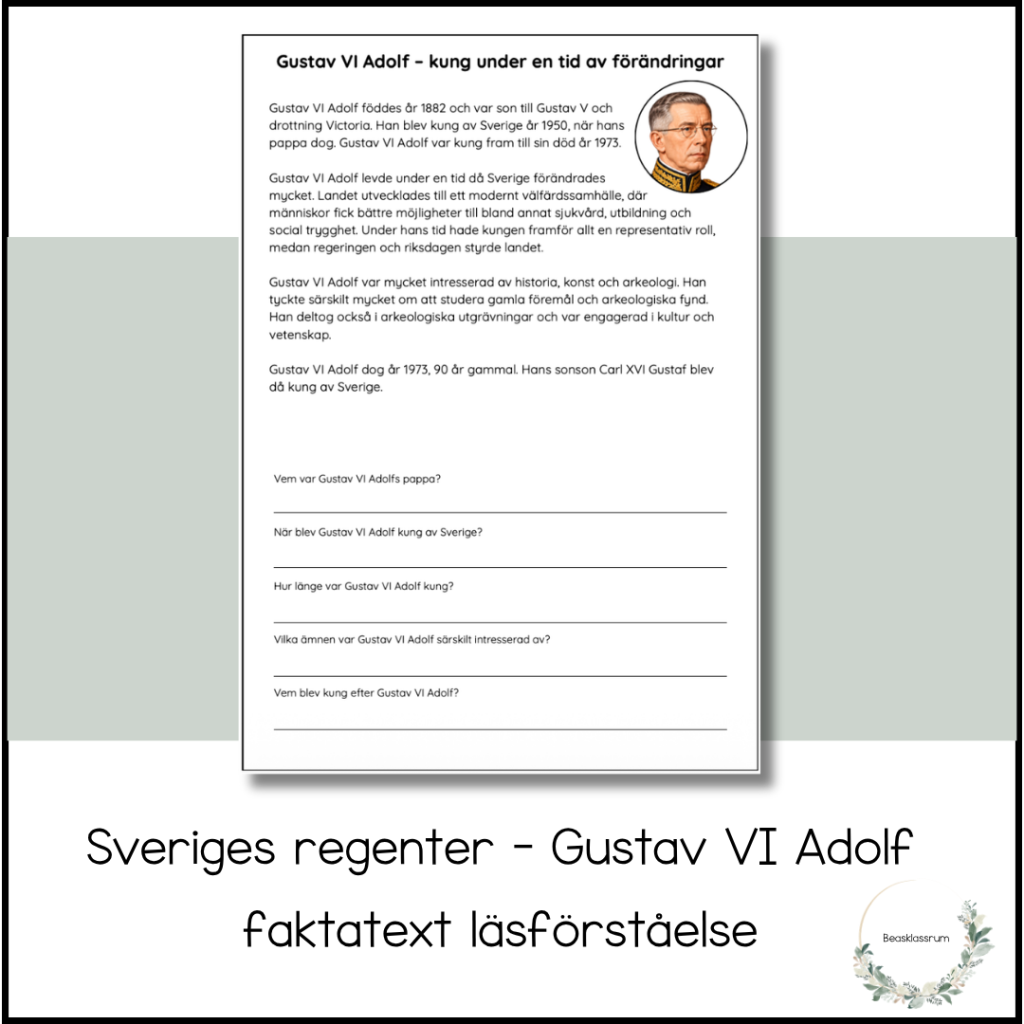Sveriges regenter – Gustav VI Adolf