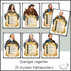 Sveriges regenter -23 faktaposters