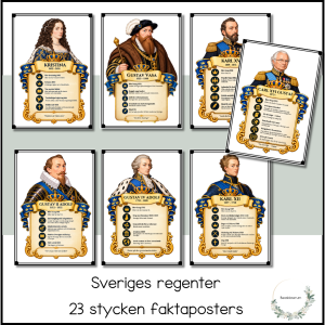 Sveriges regenter -23 faktaposters