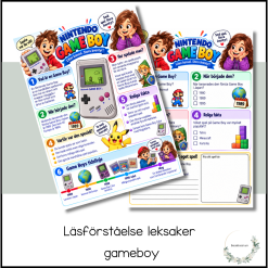 Läsförståelse leksaker - gameboy