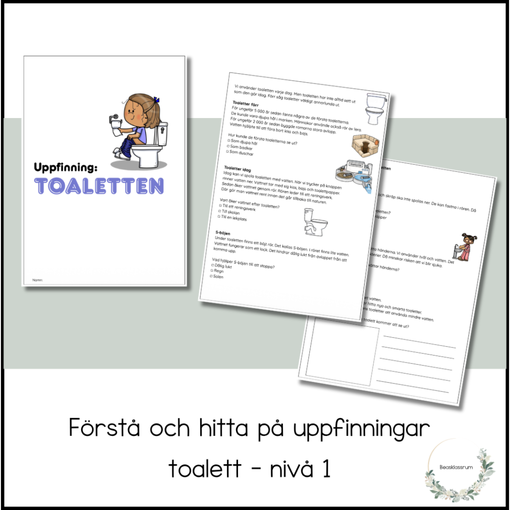 Förstå och hitta på uppfinningar – toalett nivå 1