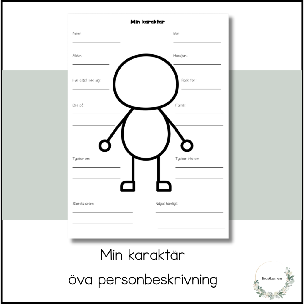Min karaktär – träna personbeskrivning