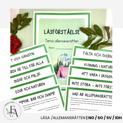 Allemansrätten | 10 läsförståelsetexter
