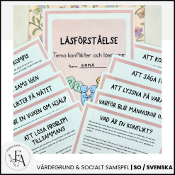 Läsförståelse – Tema konflikter och lösningar