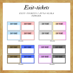 Exit-tickets i olika färger